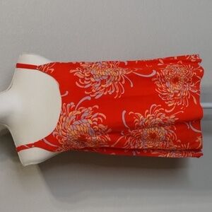 CAbi Orange Floral Sleeveless Top Size Small Style #777